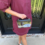 Clear Stadium Bag in Black