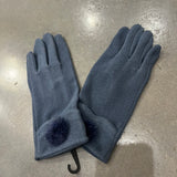 Callie Touchscreen Tech Gloves with Fur Ball - Multiple Colors Available