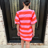Elizabeth Stripe Dress in Pink
