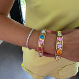 Gold Candy Crush Crystal Cuff in Multi