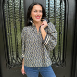 Veronica Top in Midnight Floral