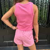 Lulu Mac Youth Solid Short in Bubblegum Pink