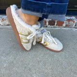 Back 70 Easter Fur Sneakers in Butter Gold