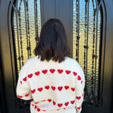 Sweet Heart Embellished Crewneck Sweater