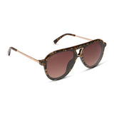 DIFF Tosca III Sunglasses in Glitter Tortoise + Brown Gradient