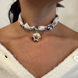 Scarf Horses Necklace with Star Pendant