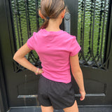 Lulu Mac Kids Babydoll Tee in Bubblegum