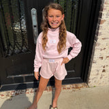 Lulu Mac Youth Terry Cloth Shorts in Light Pink