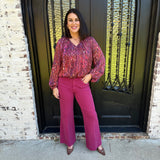 Piaf Top in Pomegranate Flame