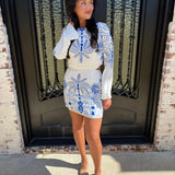 Z Supply Tahina Nautical Palm Mini Dress