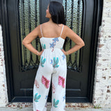Seascape Crepe Jumpsuit