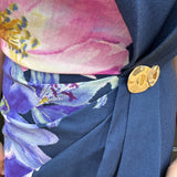 Painted Floral Midi Dress