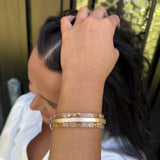 Acetate Gold Flakes Bangle Cuff Bracelet