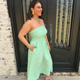 Verde Stripe Maxi Dress