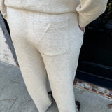 Spanx AirEssentials Brushed Slim Straight Pant in Heather Cream