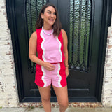Red & Pink Wavy Set