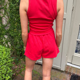 Lulu Mac Terry Cloth Short in Red