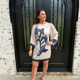 Emerson Bell Sleeve Flower Dress in Black