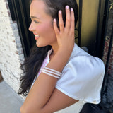 Set of 3 White Acrylic Bracelet Set