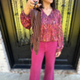 Leather Fringe Purse in Chocolate