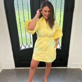 Betty Shirt Dress in Butter