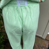 Lulu Mac Terry Cloth Pant in Mint