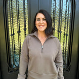 Spanx AirEssentials Half Zip in Mineral