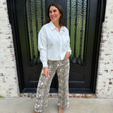 Evie Snakeskin Denim Jeans