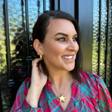 Thick Small Hoop Earrings in Gold