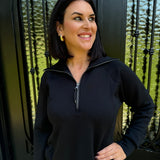 Spanx AirEssentials Half Zip in Black