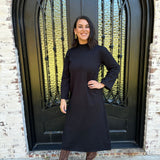 Annalise Sweater Dress in Black