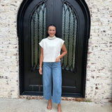 Riggs Ribbed Knit Short Sleeve Sweater