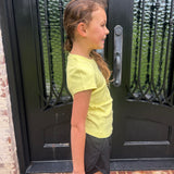 Lulu Mac Kids Babydoll Tee in Neon Yellow