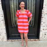 Elizabeth Stripe Dress in Pink