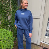 Lulu Mac Terry Cloth Pant in Navy