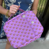 Mary Square Bible Cover Cottage Stripes and Pink Floral