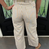 Grommet Waist Patched Wide Leg Jeans