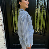 Z Supply River Plaid Button Up in Blue Velvet