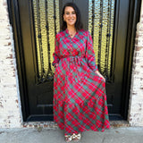 Gracelyn Maxi Dress in Plaid About You