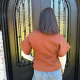 Jaded Front Button Cardigan in Brown