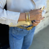 Budha Girl Three Queens All Weather Bangles in Yellow Rose