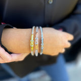 Budha Girl Three Queens All Weather Bangles in Clear Crystal