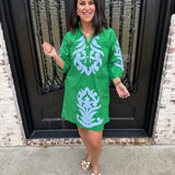 Riley Dress in Kelly Green