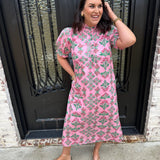 Cheryl Floral Print Midi in Pink