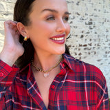 Clear Heart Necklace in Gold