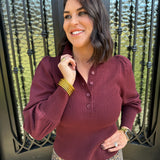 Ash Sweater in Burgundy