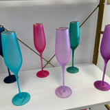 180 Degrees Frosted Flute Champagne Glasses