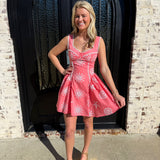 District Dress in Coral