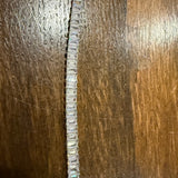 Emerald Cut Diamond Necklace in Silver and Gold