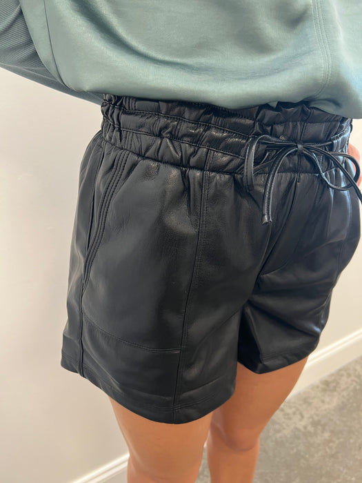 Sena Leather Shorts Black